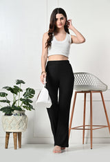 Trendy Glamorous Women Black Trousers