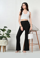 Trendy Glamorous Women Black Trousers