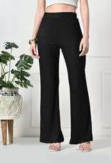 Trendy Glamorous Women Black Trousers