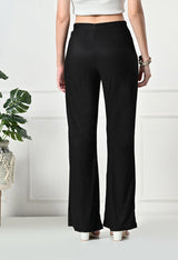 Trendy Glamorous Women Black Trousers