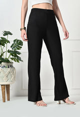 Trendy Glamorous Women Black Trousers