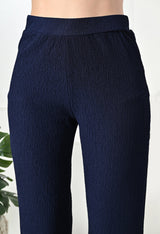 Trendy Glamorous Women Navy Blue Trousers