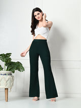 Trendy Glamorous Women Green Trousers