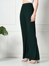 Trendy Glamorous Women Green Trousers