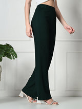 Trendy Glamorous Women Green Trousers