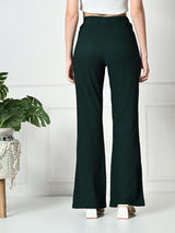 Trendy Glamorous Women Green Trousers