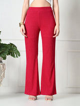 Trendy Glamorous Women Pink Trousers
