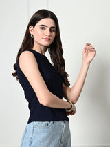 Stylish Glamorous Girls and Womens Navy Blue Tops