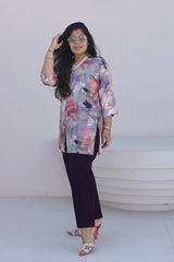 Senorita Light pink Modal Printed Co-ord Set - Regular fit, Full sleeve