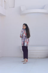 Senorita Light pink Modal Printed Co-ord Set - Regular fit, Full sleeve