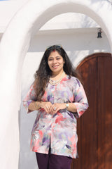 Senorita Light pink Modal Printed Co-ord Set - Regular fit, Full sleeve