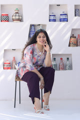 Senorita Light pink Modal Printed Co-ord Set - Regular fit, Full sleeve