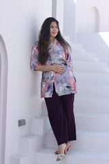 Senorita Light pink Modal Printed Co-ord Set - Regular fit, Full sleeve