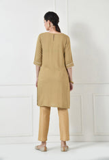 Women Self Design cotton Straight Kurta