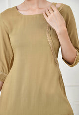 Women Self Design cotton Straight Kurta