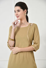 Women Self Design cotton Straight Kurta