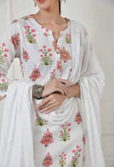 Women Self Design cotton Straight Kurta