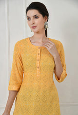 Women Self Design cotton Straight Kurta
