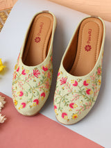 Pairs4U Pista Canvas Upper Flats with Embroidered For Womens