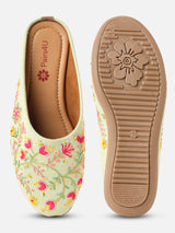 Pairs4U Pista Canvas Upper Flats with Embroidered For Womens