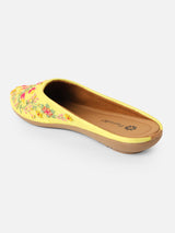 Pairs4U Lemon Canvas upper Flats with Embroidered For Womens