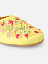 Pairs4U Lemon Canvas upper Flats with Embroidered For Womens