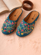Pairs4U Rama Canvas Upper Flats with Embroidered For Womens