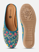 Pairs4U Rama Canvas Upper Flats with Embroidered For Womens
