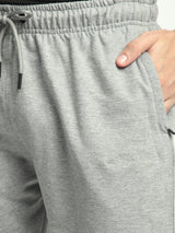 Stitch Hub Grey Loop knit Shorts for Men