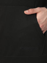 Stitch Hub Black Loop knit Hoodie - Long Sleeve, Regular Fit