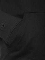 Stitch Hub Black Loop knit Hoodie - Long Sleeve, Regular Fit