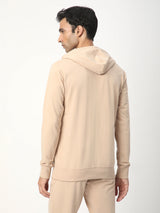 Stitch Hub Beige Loop knit Hoodie - Long Sleeve, Regular Fit