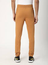 Stitch Hub Tan Loop knit Track Pant for Men