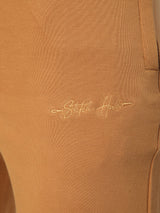 Stitch Hub Tan Loop knit Track Pant for Men