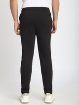 Stitch Hub Black Loop knit Track Pant for Men