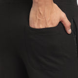 Stitch Hub Black Loop knit Track Pant for Men