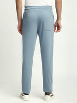 Stitch Hub Blue Loop knit Track Pant for Men