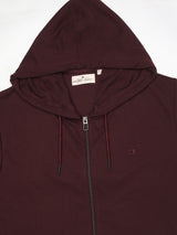 Stitch Hub Wine Loop knit Zipper Hoodie - Long Sleeve, Regular Fit