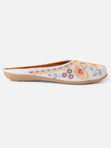 Pairs4U Sky Blue Canvas Upper Flats with Embroidered For Womens