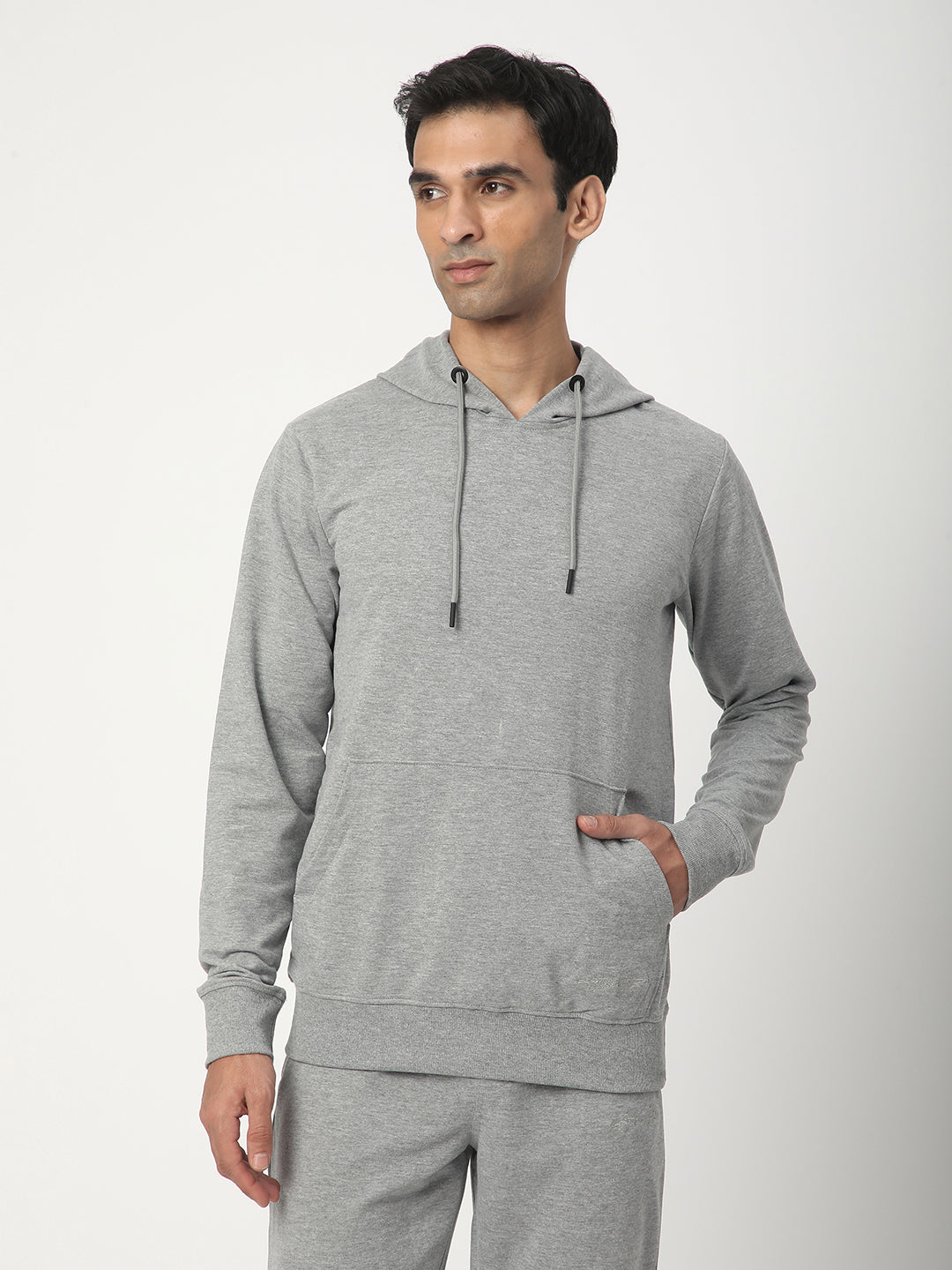 Stitch Hub Grey Loop knit Hoodie - Long Sleeve, Regular Fit – F2FMART.com