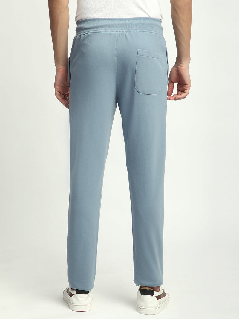 Stitch Hub Blue Loop knit Track Pant for Men