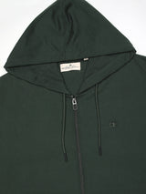 Stitch Hub Olive Loop knit Zipper Hoodie - Long Sleeve, Regular Fit