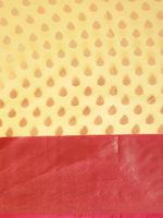 HOUSE OF BEGUM Womens Yellow Organza Silk Saree Temple Design Saree with Blouse Piece-7
