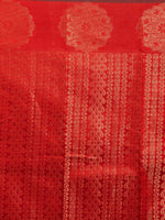 HOUSE OF BEGUM Womens Red Kubera Pattu Silk Saree With Blouse Piece-5