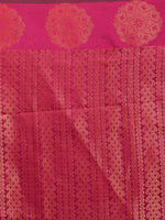 HOUSE OF BEGUM Womens Rani Pink Kubera Pattu Silk Saree With Blouse Piece-5