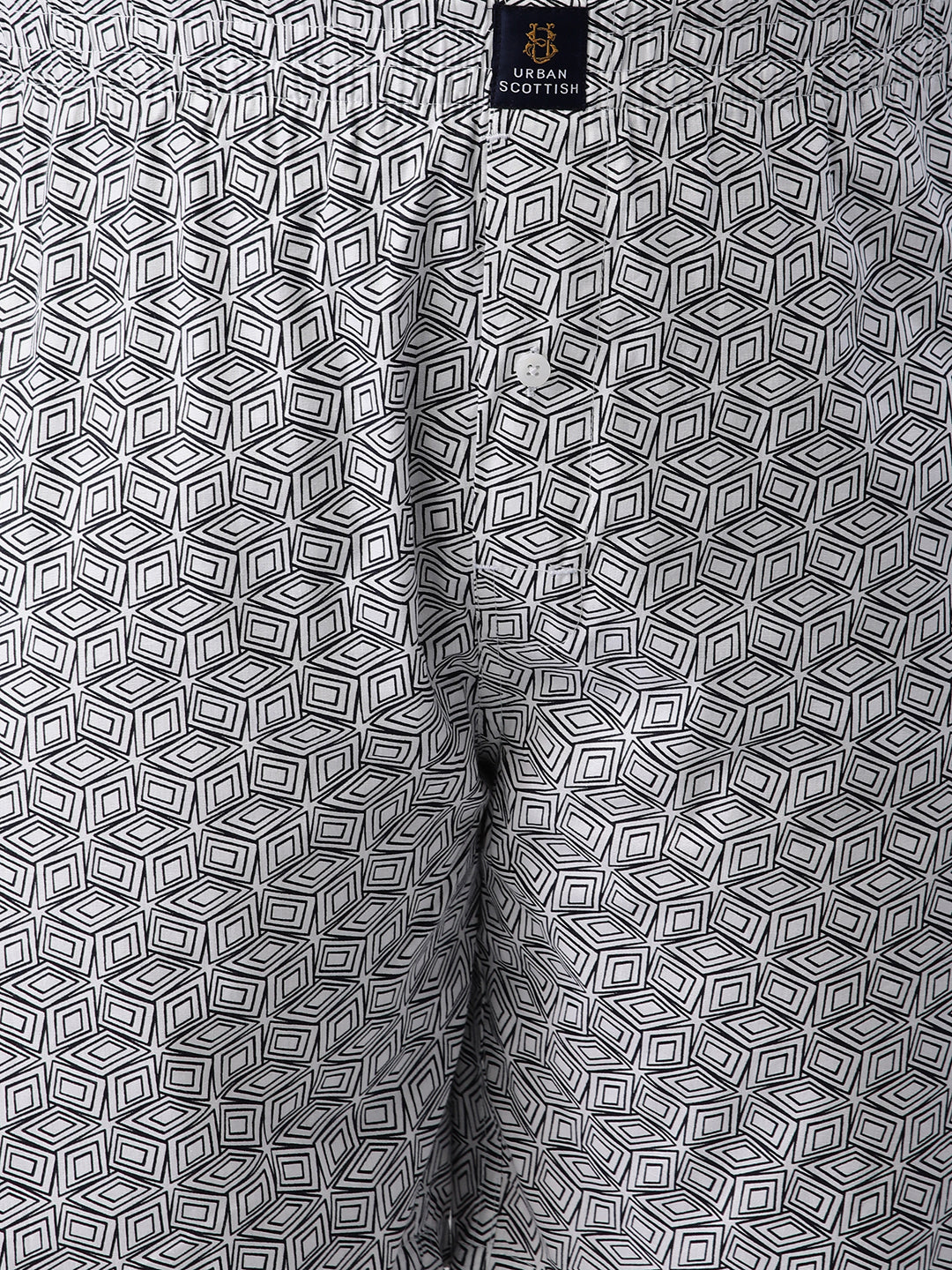Urban Scottish Mens Grey Pure Cotton Printed Plus Size 3Xl Regular Boxers