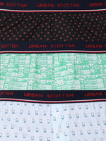 Urban Scottish Men Printed Casual Multicolor Boxer Pack of-3-6
