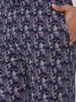Urban Scottish Men Printed Casual Purple Pyjama-6