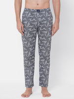 Urban Scottish Men Printed Casual Grey Pyjama-2