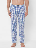 Urban Scottish Men Checkered Casual Blue Pyjama-2